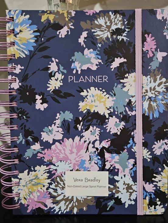 Vera Bradley Other - Vera Bradley Floral Spiral Non Dated Planner in Navy & Pastel NWT
